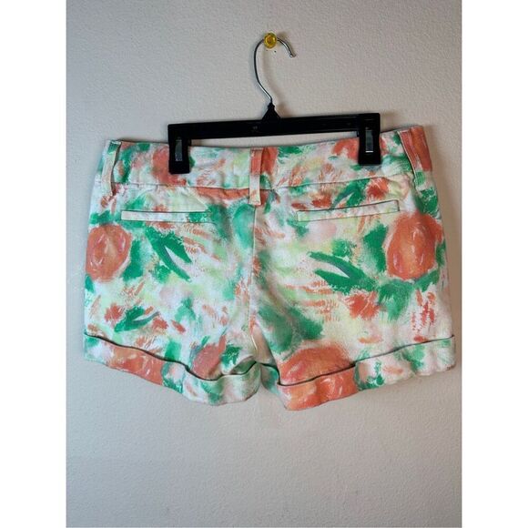Alice + Olivia Floral Cuffed Mid Rise Shorts sz 6 - Picture 2 of 7